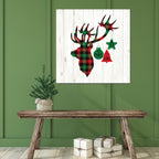 Deer Plaid - Gallery Wrapped Canvas Wall Art