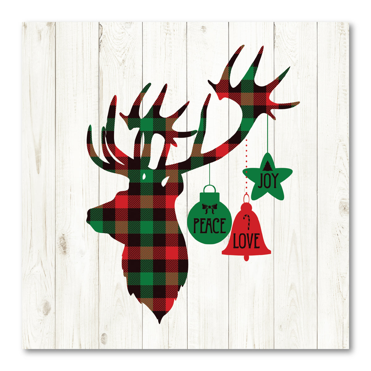 Deer Plaid - Gallery Wrapped Canvas Wall Art