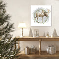 Moose Wreath - Gallery Wrapped Canvas Wall Art