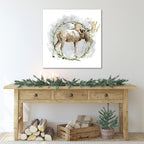 Moose Wreath - Gallery Wrapped Canvas Wall Art