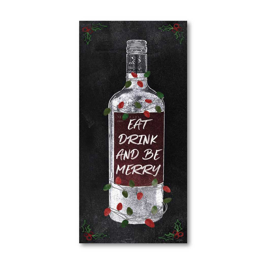 Be Merry Wine - Gallery Wrapped Canvas Wall Art