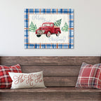 Merry Christmas Truck - Gallery Wrapped Canvas Wall Art