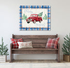 Merry Christmas Truck - Gallery Wrapped Canvas Wall Art