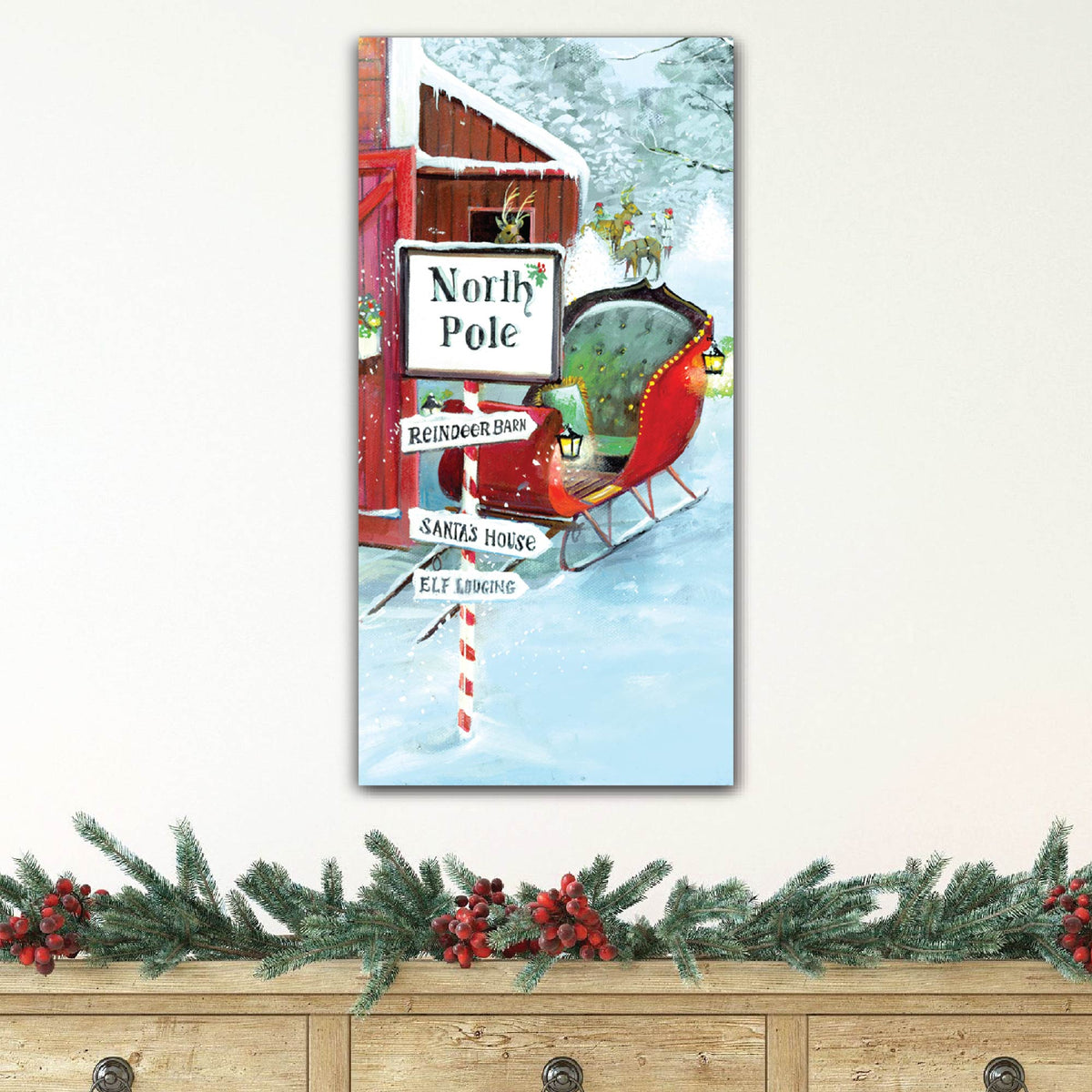 The North Pole - Gallery Wrapped Canvas Wall Art
