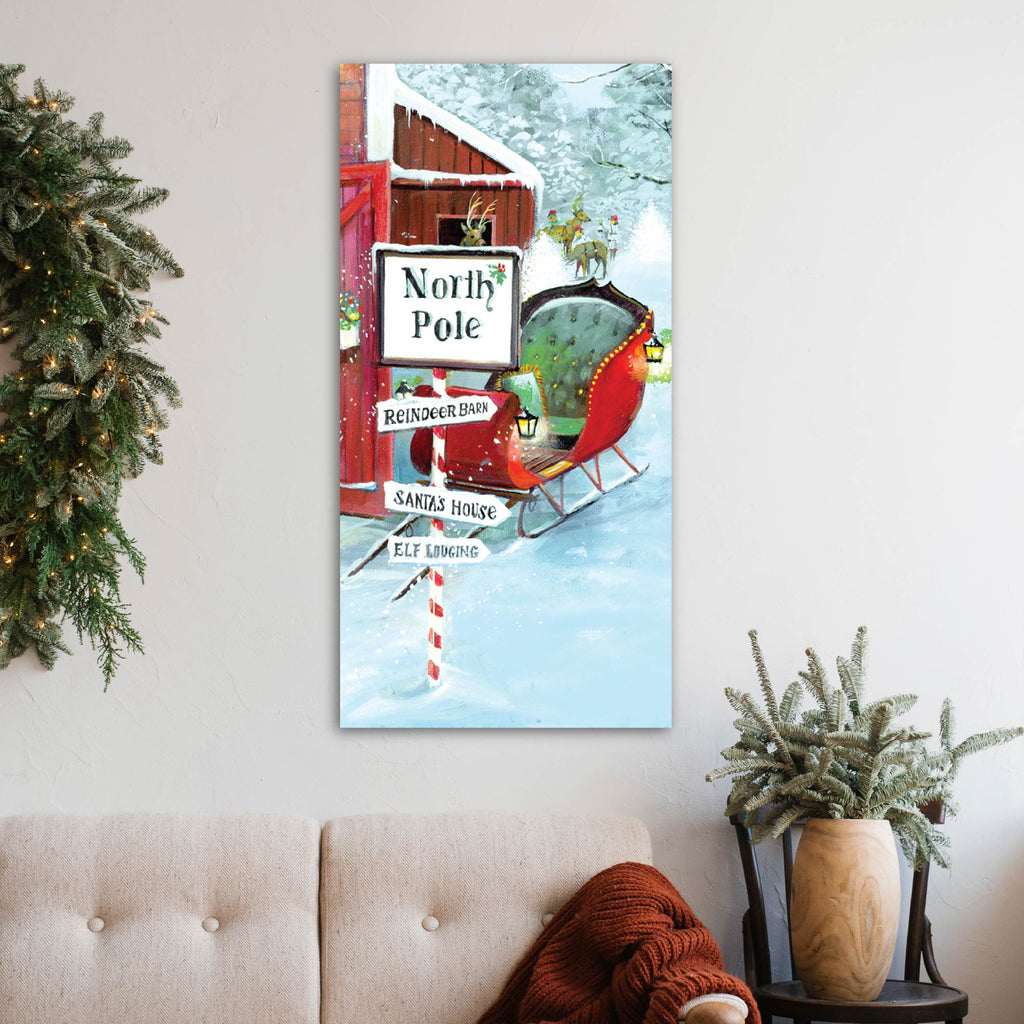 The North Pole - Gallery Wrapped Canvas Wall Art