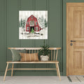 Christmas Barn - Gallery Wrapped Canvas Wall Art