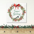 Winter Garden Wreath - Gallery Wrapped Canvas Wall Art