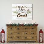 Peace on Earth Sprigs - Gallery Wrapped Canvas Wall Art