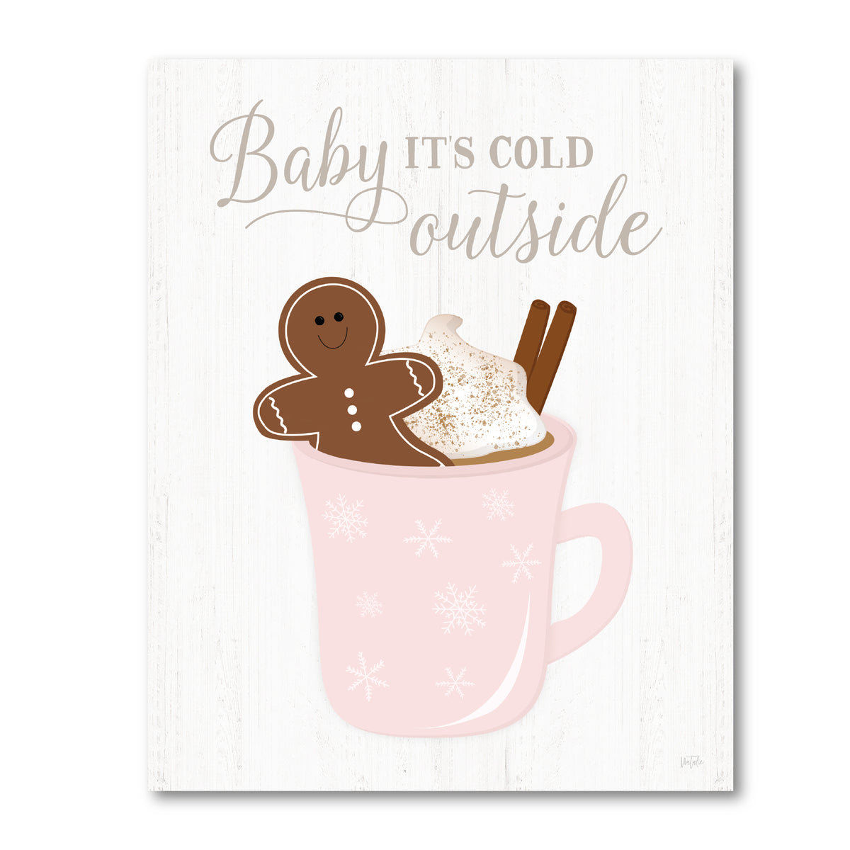 Gingerbread Hot Cocoa I - Gallery Wrapped Canvas Wall Art