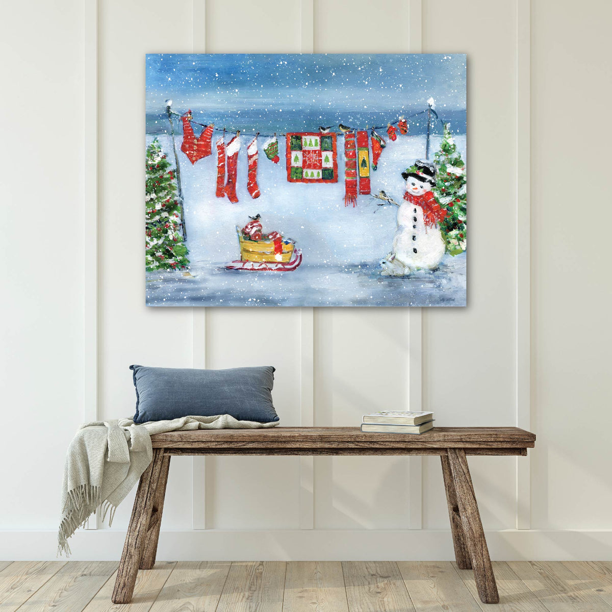 Holiday Laundry - Gallery Wrapped Canvas Wall Art