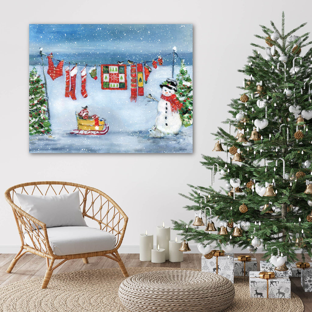 Holiday Laundry - Gallery Wrapped Canvas Wall Art