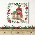 Winter Critter Owls II - Gallery Wrapped Canvas Wall Art