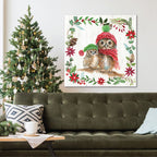 Winter Critter Owls II - Gallery Wrapped Canvas Wall Art