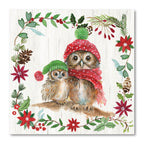 Winter Critter Owls II - Gallery Wrapped Canvas Wall Art
