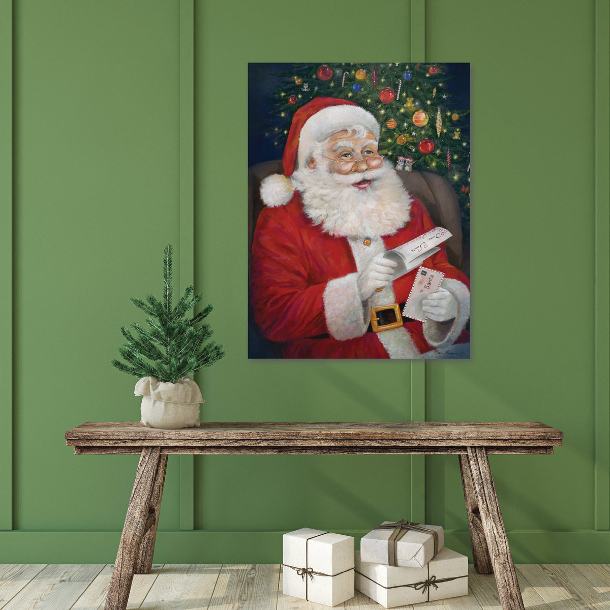 Letter to Santa - Gallery Wrapped Canvas Wall Art