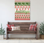 Happy Holidays - Gallery Wrapped Canvas Wall Art