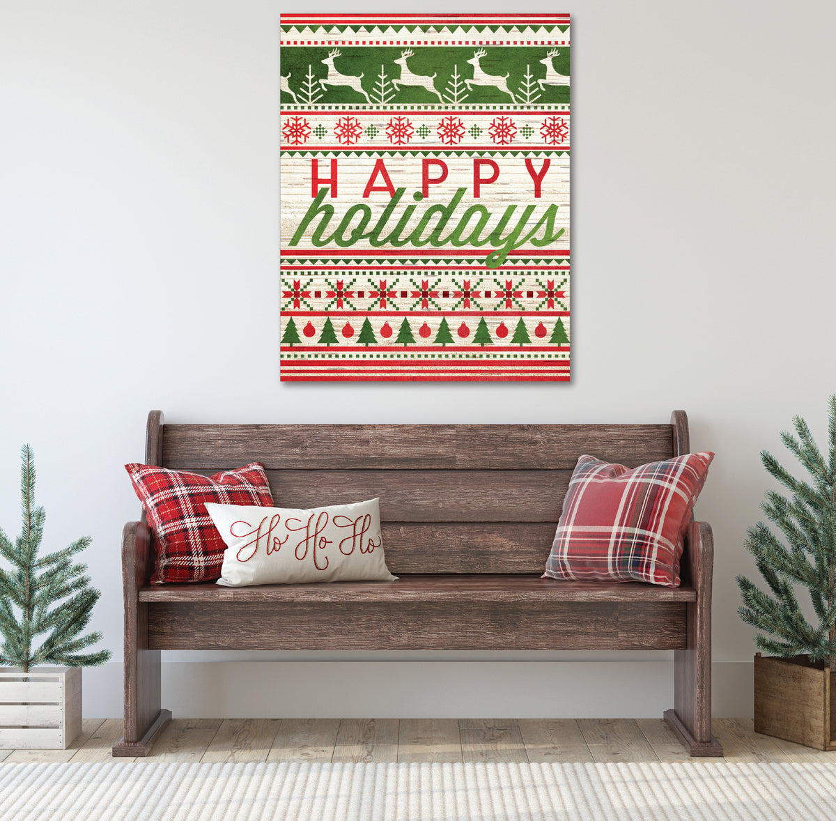 Happy Holidays - Gallery Wrapped Canvas Wall Art