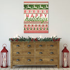 Happy Holidays - Gallery Wrapped Canvas Wall Art