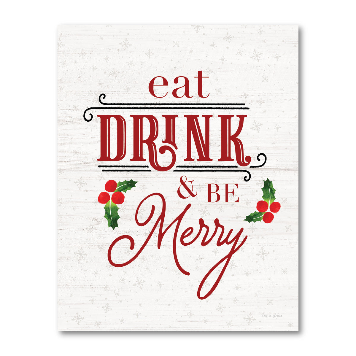 Eat, Drink and Be Merry - Gallery Wrapped Canvas Wall Art