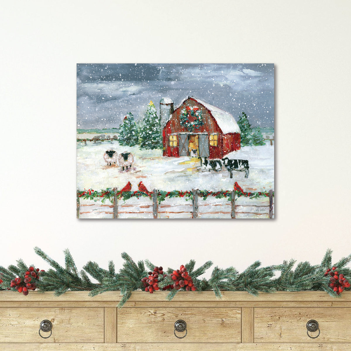 Winter Homestead - Gallery Wrapped Canvas Wall Art