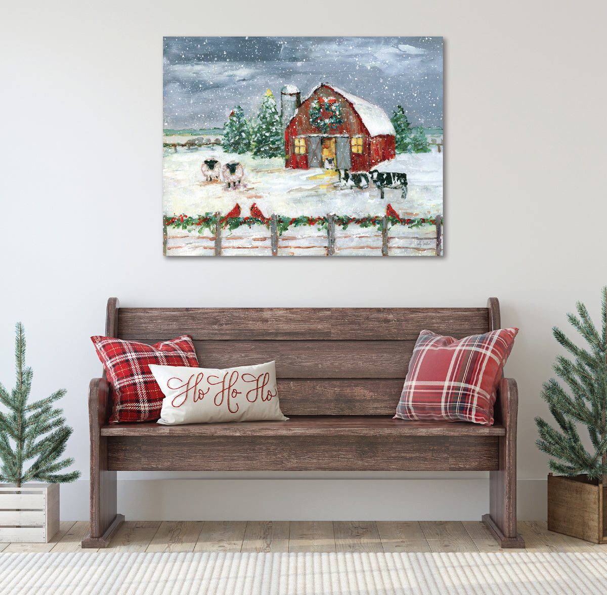 Winter Homestead - Gallery Wrapped Canvas Wall Art