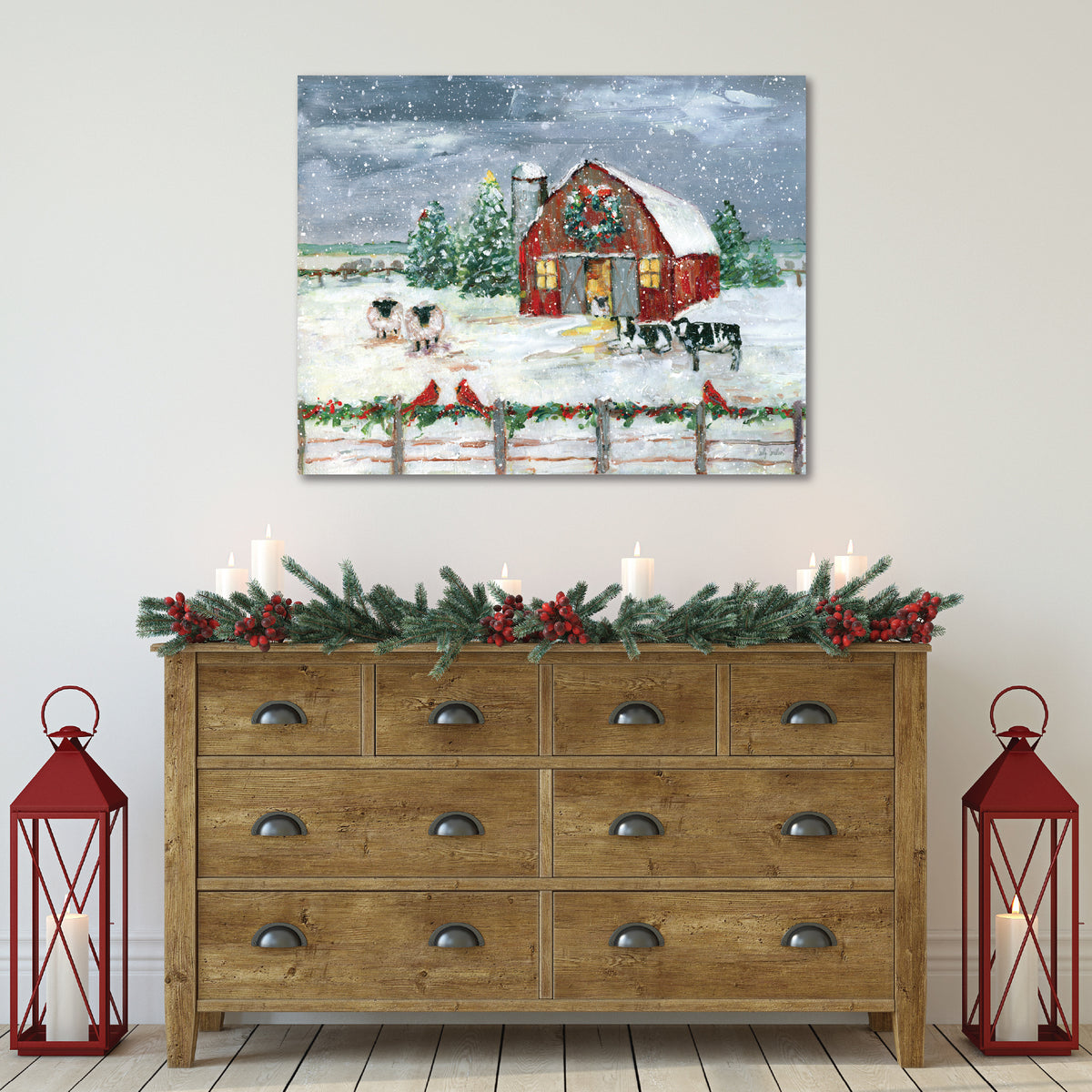 Winter Homestead - Gallery Wrapped Canvas Wall Art