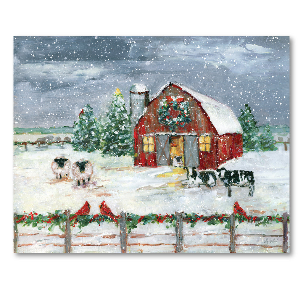 Winter Homestead - Gallery Wrapped Canvas Wall Art