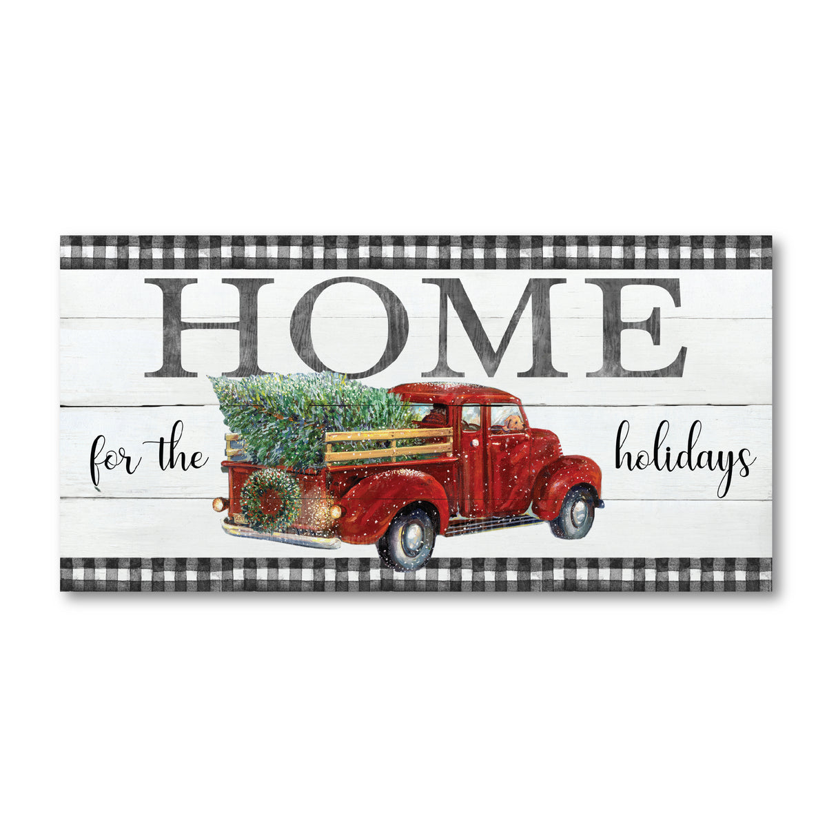 Christmas Pickup Home - Gallery Wrapped Canvas Wall Art