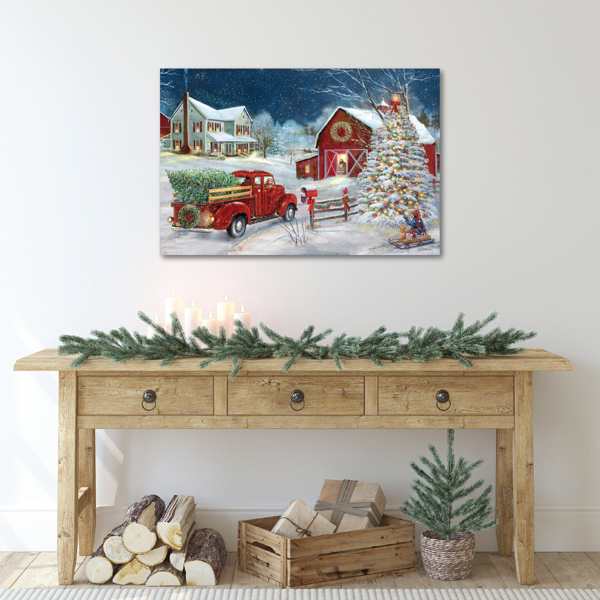 Christmas Gathering - Gallery Wrapped Canvas Wall Art