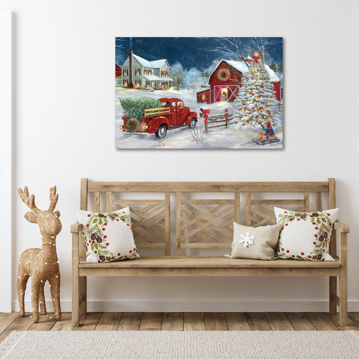 Christmas Gathering - Gallery Wrapped Canvas Wall Art