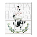 Farmhouse Happy Holiday - Gallery Wrapped Canvas Wall Art