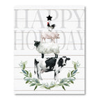 Farmhouse Happy Holiday - Gallery Wrapped Canvas Wall Art