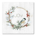 White Joy Wreath - Gallery Wrapped Canvas Wall Art