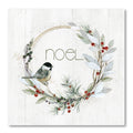 White Noel Wreath - Gallery Wrapped Canvas Wall Art
