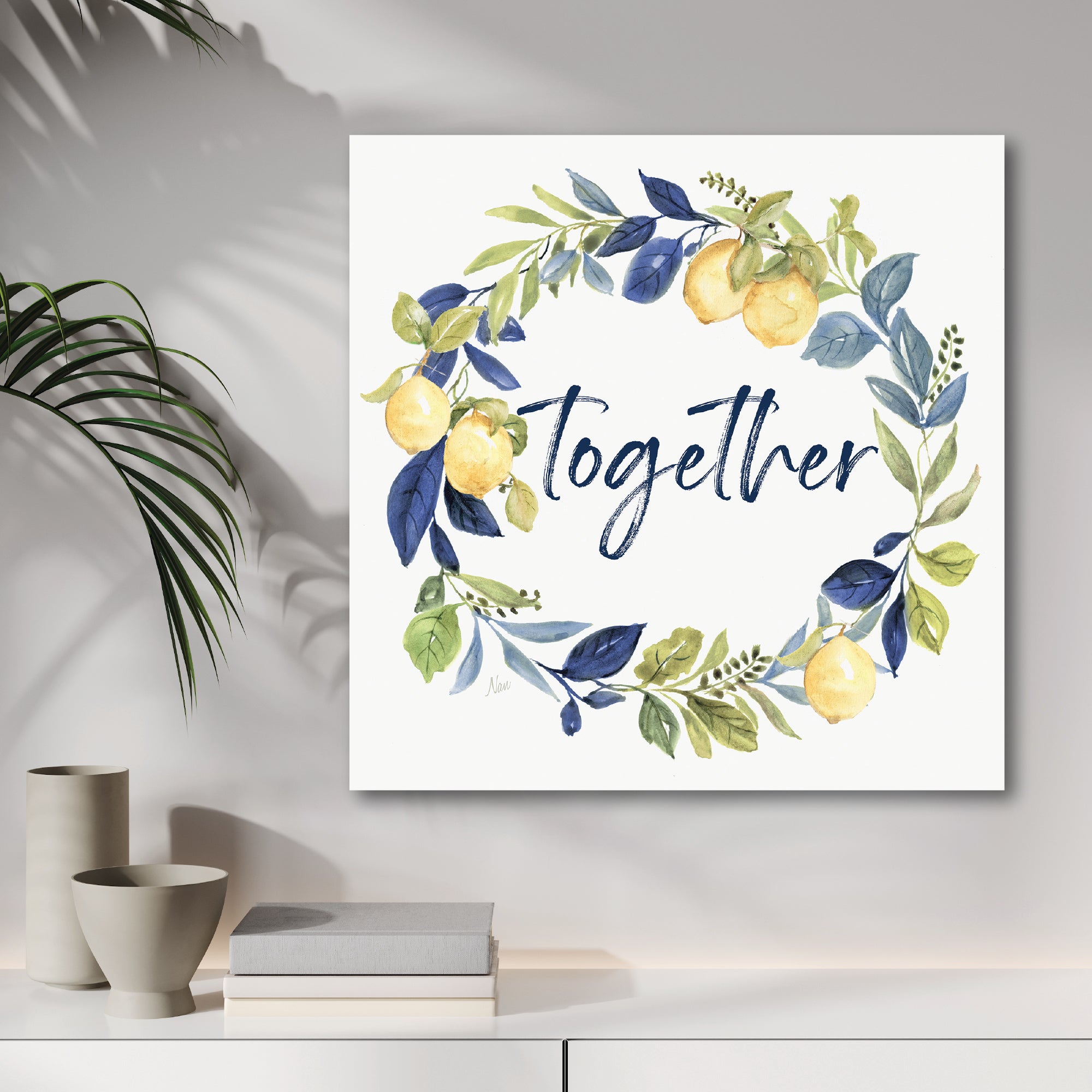 Lemons Together Gallery-Wrapped Canvas Wall Art