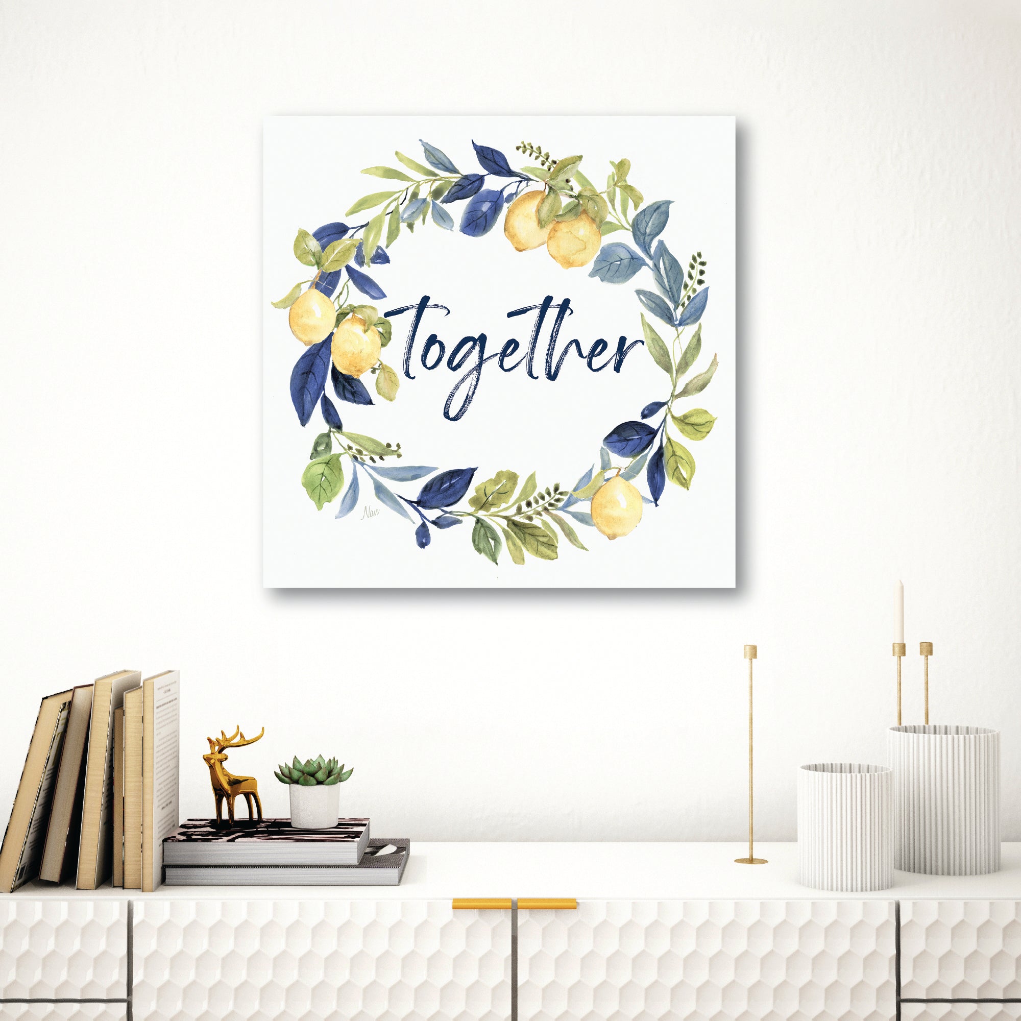 Lemons Together Gallery-Wrapped Canvas Wall Art