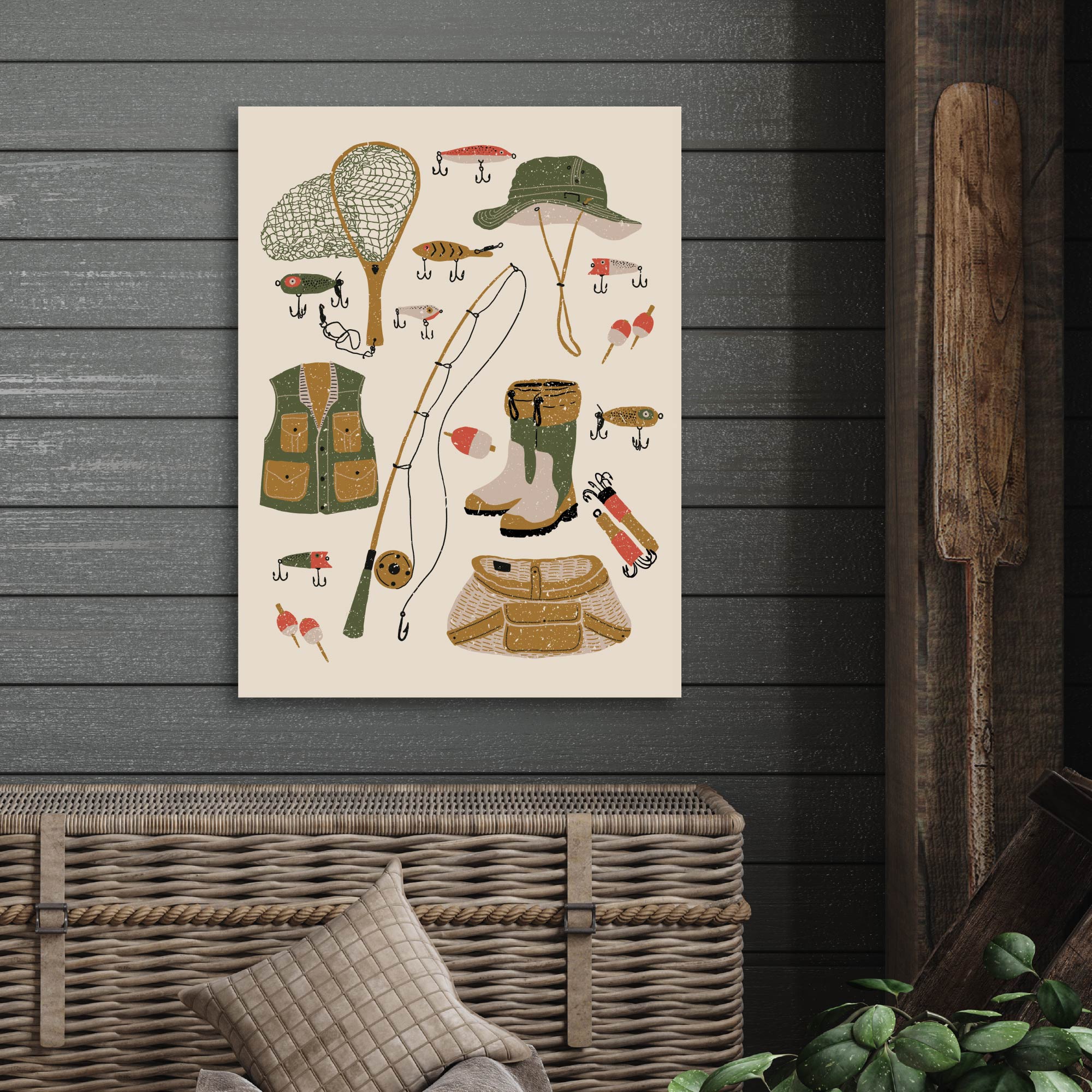 Fishing Inventory - Gallery Wrapped Canvas