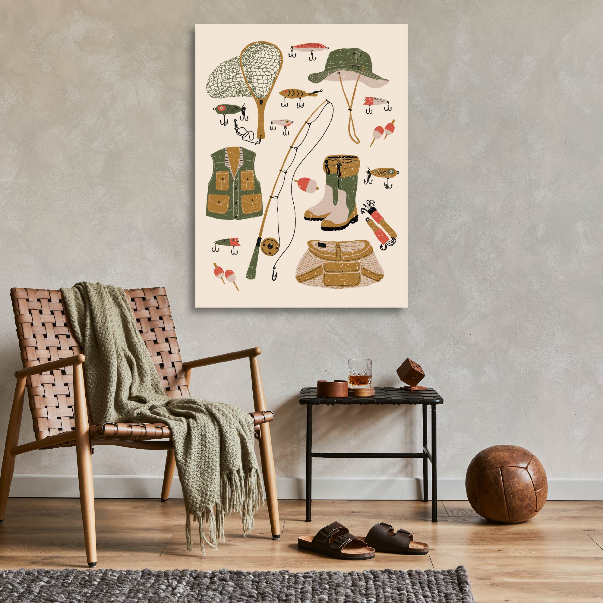 Fishing Inventory - Gallery Wrapped Canvas