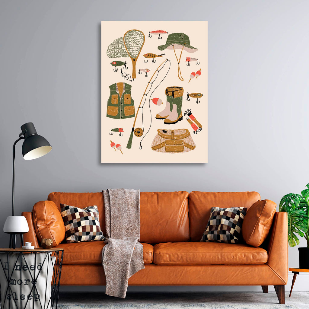 Fishing Inventory - Gallery Wrapped Canvas