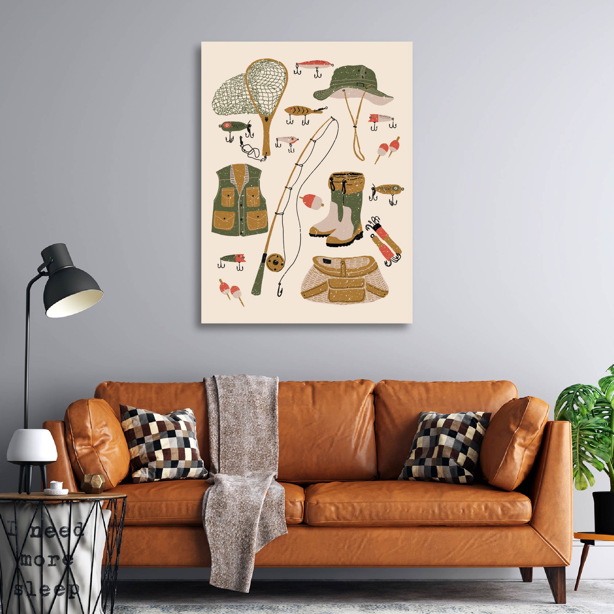 Fishing Inventory - Gallery Wrapped Canvas