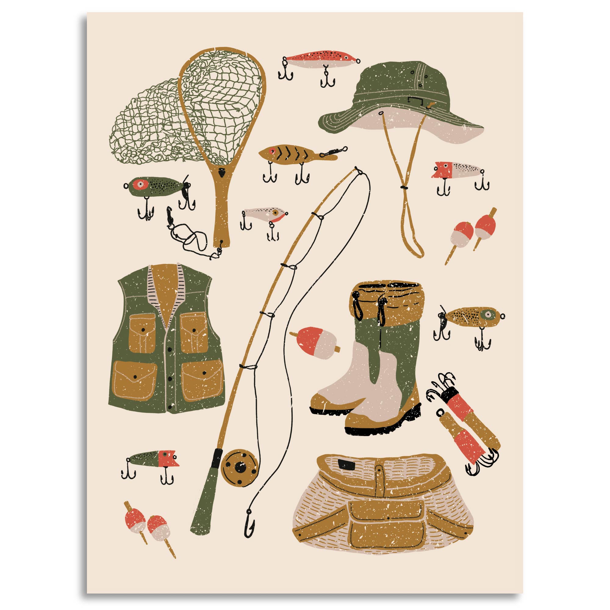 Fishing Inventory - Gallery Wrapped Canvas