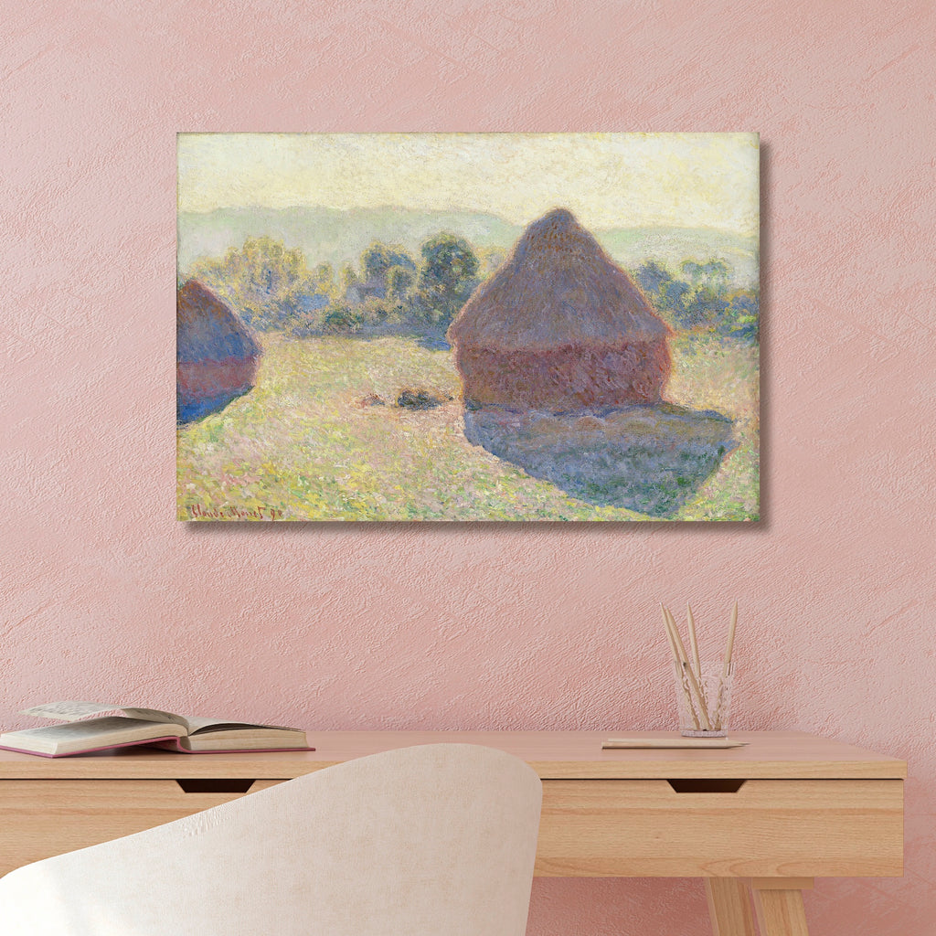 Masters Collection - Haystacks in the Sunlight - Gallery-Wrapped Canvas Wall Art