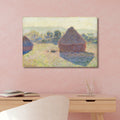 Masters Collection - Haystacks in the Sunlight - Gallery-Wrapped Canvas Wall Art