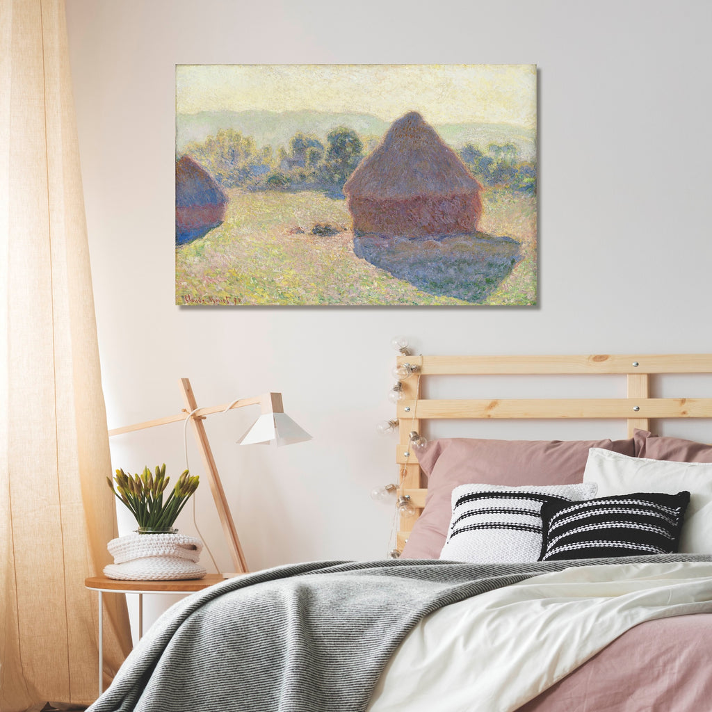 Masters Collection - Haystacks in the Sunlight - Gallery-Wrapped Canvas Wall Art