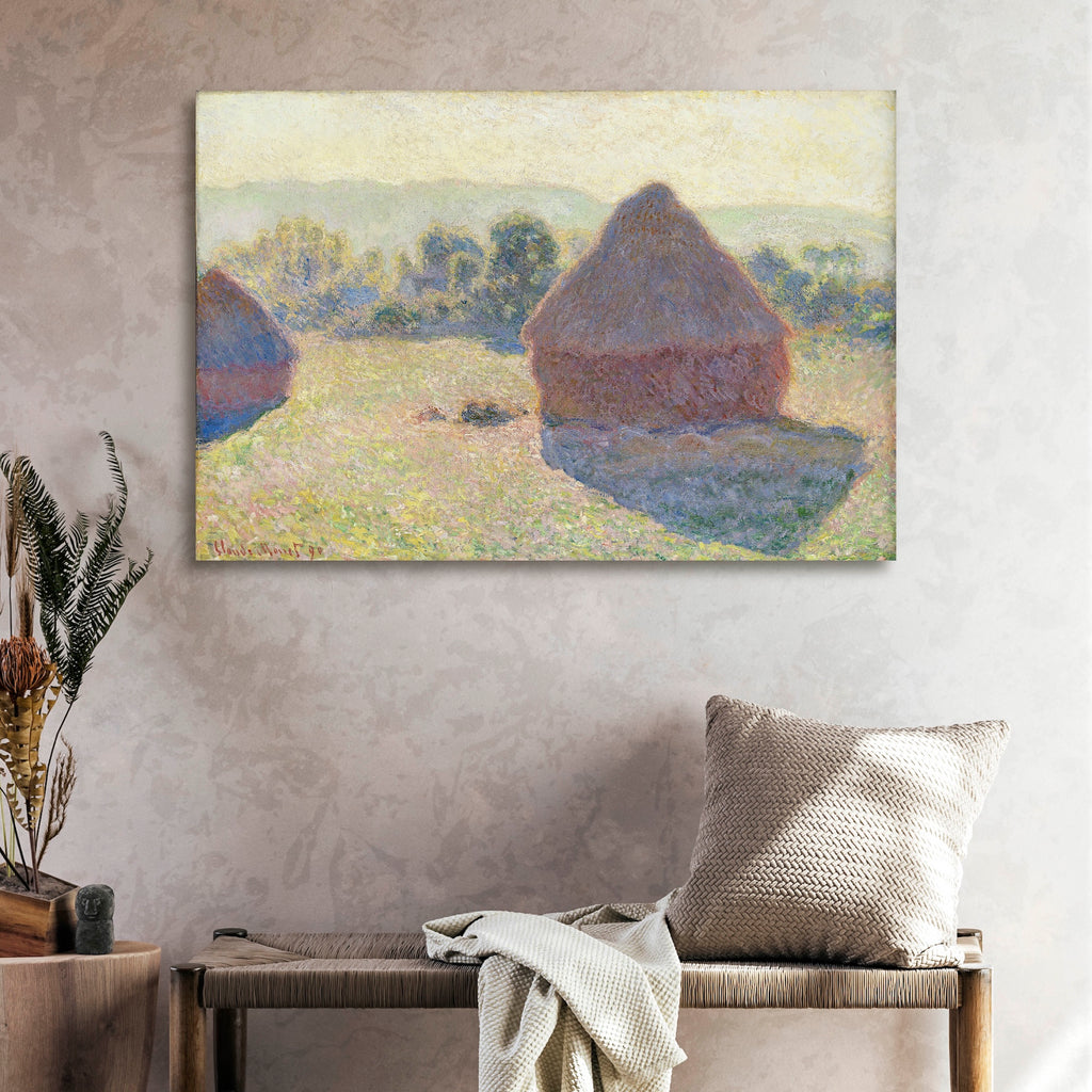 Masters Collection - Haystacks in the Sunlight - Gallery-Wrapped Canvas Wall Art