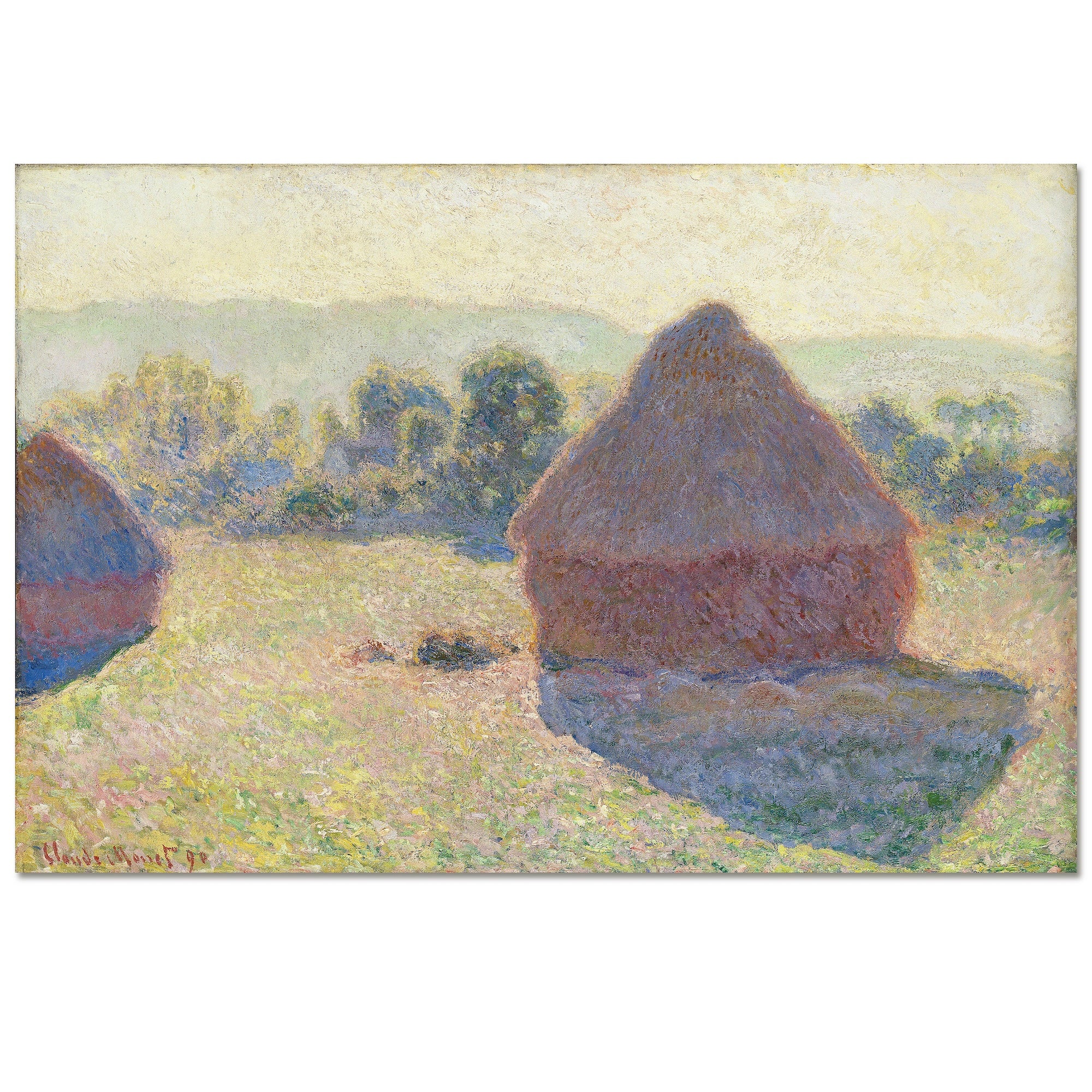 Masters Collection - Haystacks in the Sunlight - Gallery-Wrapped Canvas Wall Art