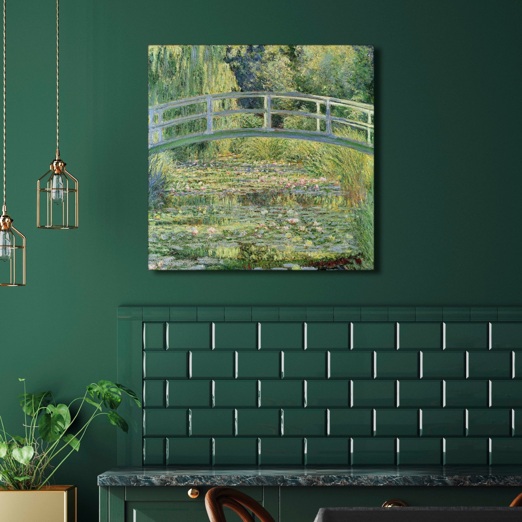 Masters Collection - Claude Monet - Water-Lily Pond (1899) - Gallery-Wrapped Canvas Wall Art