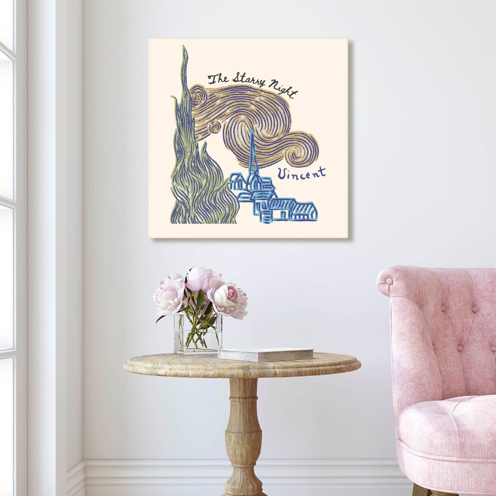 Masters Collection - The Starry Night - Vincent - Gallery-Wrapped Canvas Wall Art
