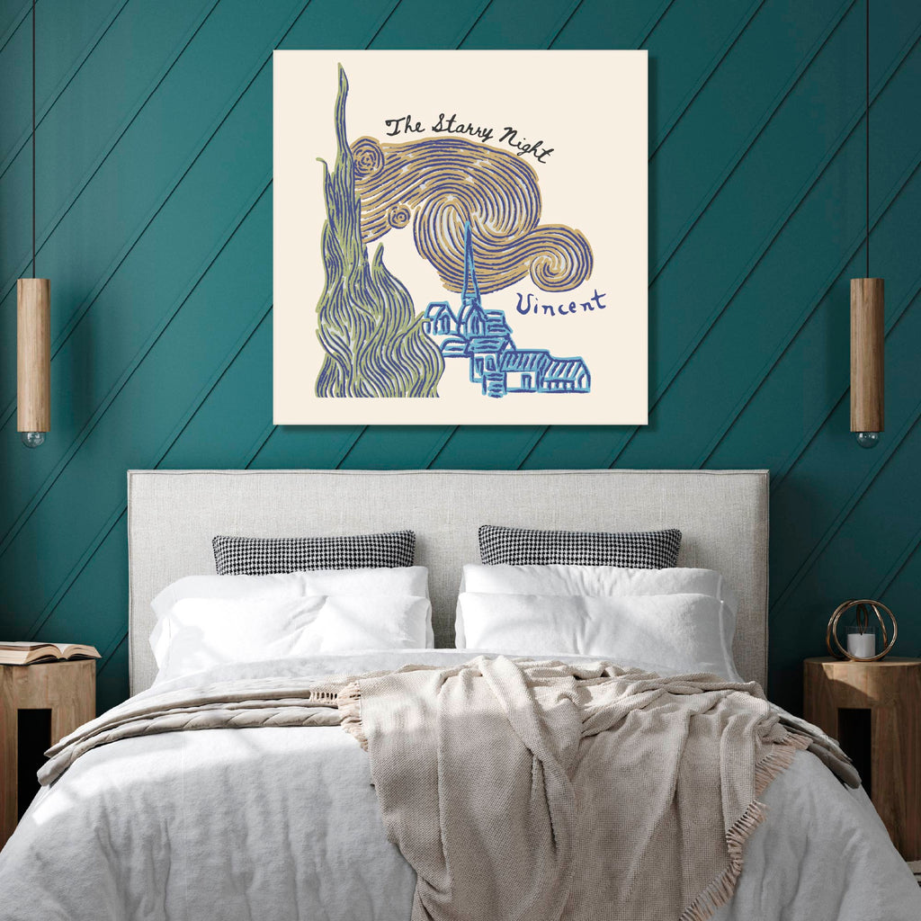 Masters Collection - The Starry Night - Vincent - Gallery-Wrapped Canvas Wall Art
