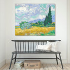 Masters Collection - Vincent Van Gogh - A Wheatfield, With Cypresses - Gallery-Wrapped Canvas Wall Art